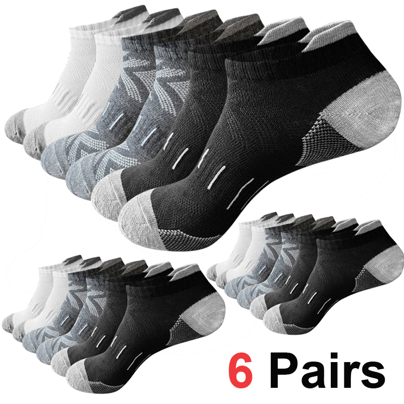 Ankle Sock Low Cut - 6Pairs Men's Arrow Print Ankle Socks
