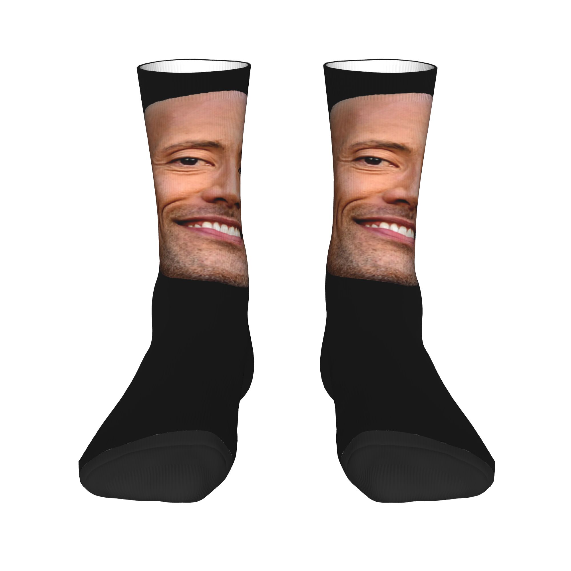 Custom The Rock Face Dwayne Dr - Dress Sock Men 评论和价格