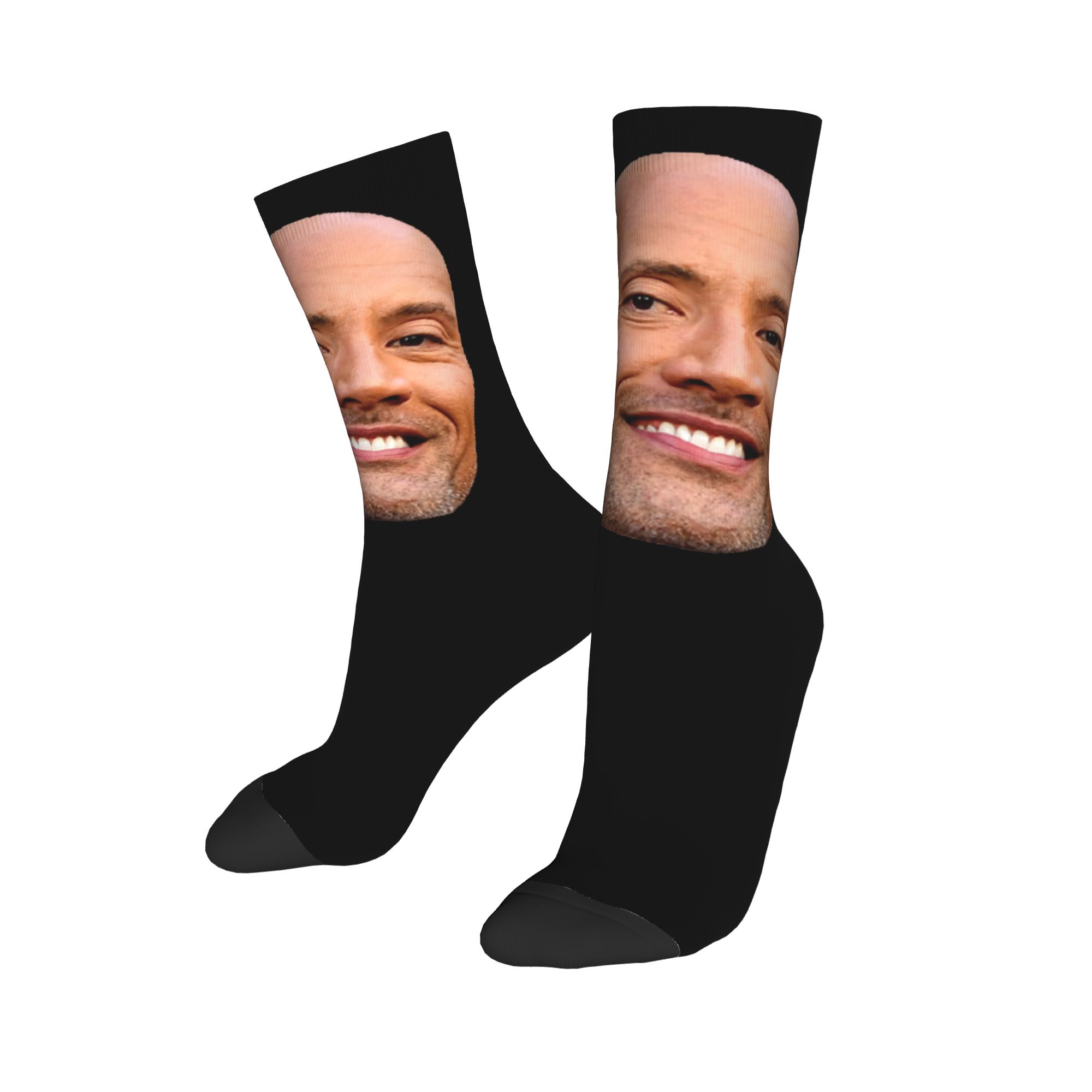 Custom The Rock Face Dwayne Dr - Dress Sock Men 评论和价格