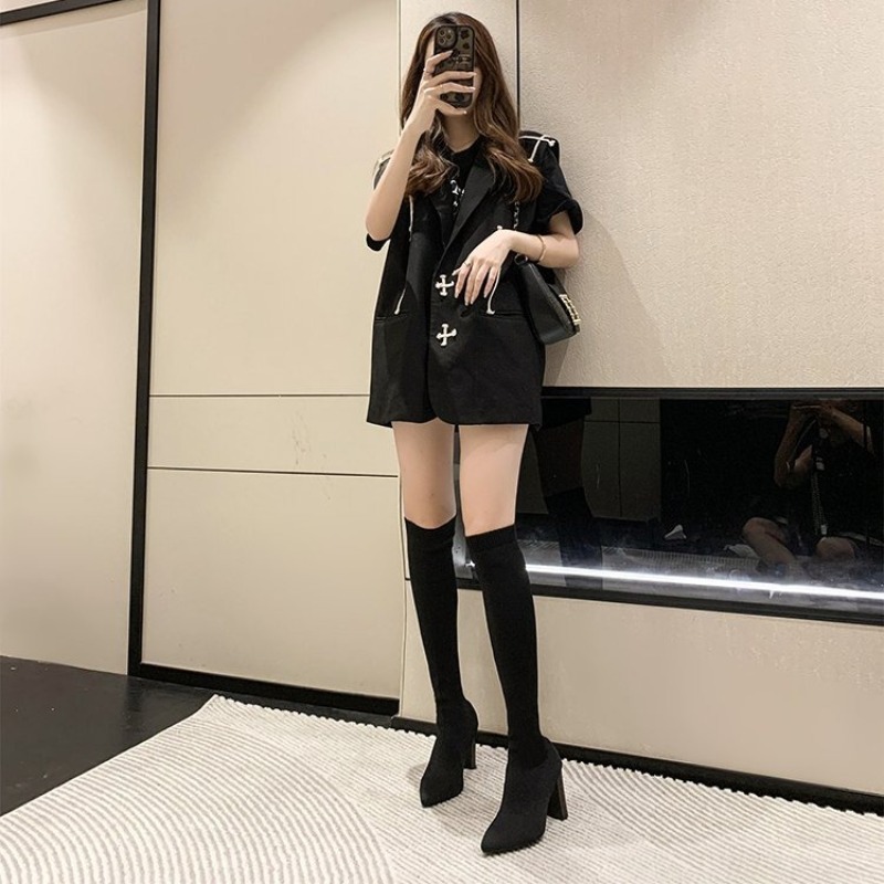 Women Over The Knee Boots Poin - Knee High Sock Women 评论和价格