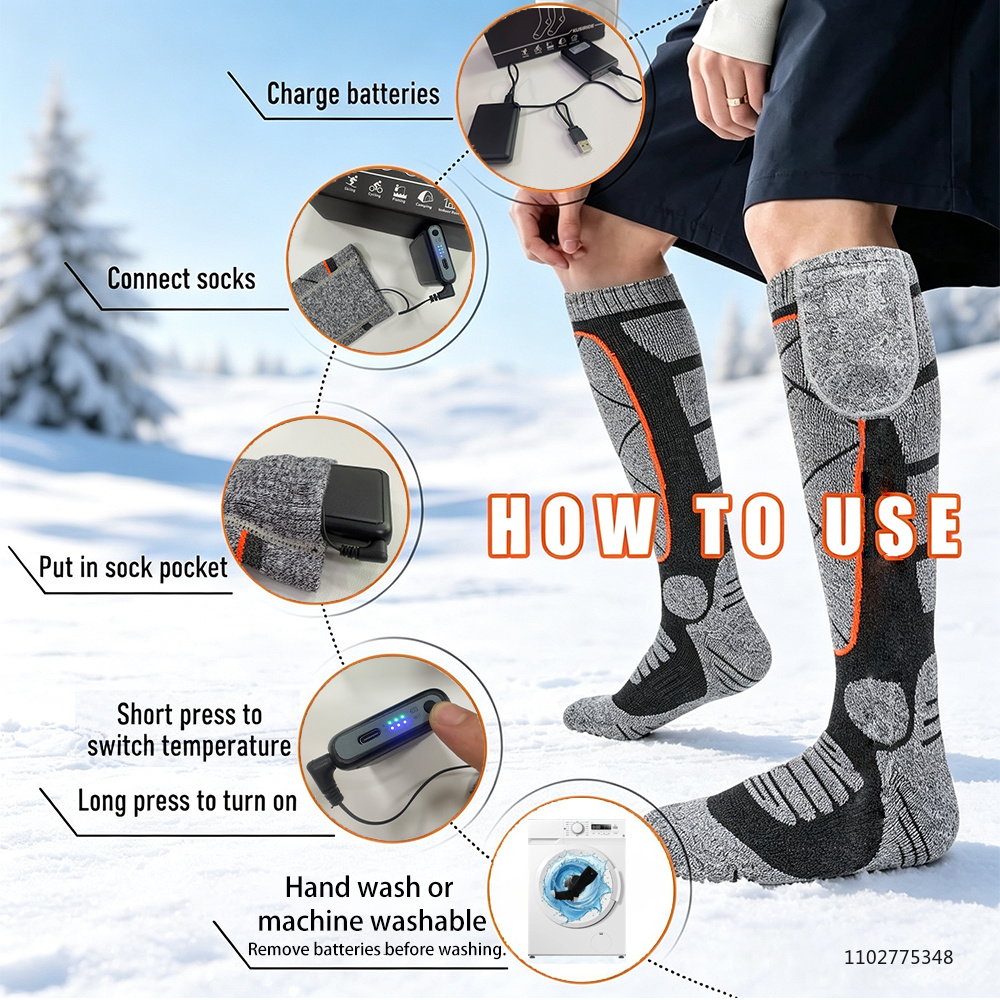New Heated Socks Rechargeable  - Thermal Sock Winter 评论和价格