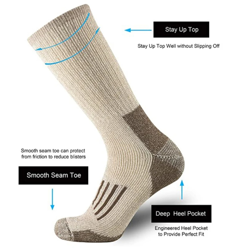 80% Wool Socks Thicken Warm Hi - Wool Hiking Sock 评论和价格